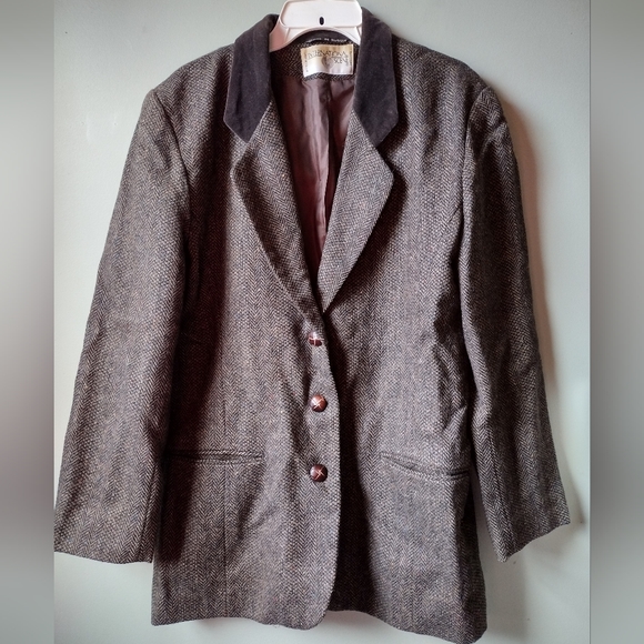 LIKE NEW International Scene 100% Wool Blazer Jacket with Velour Collar - Picture 1 of 7